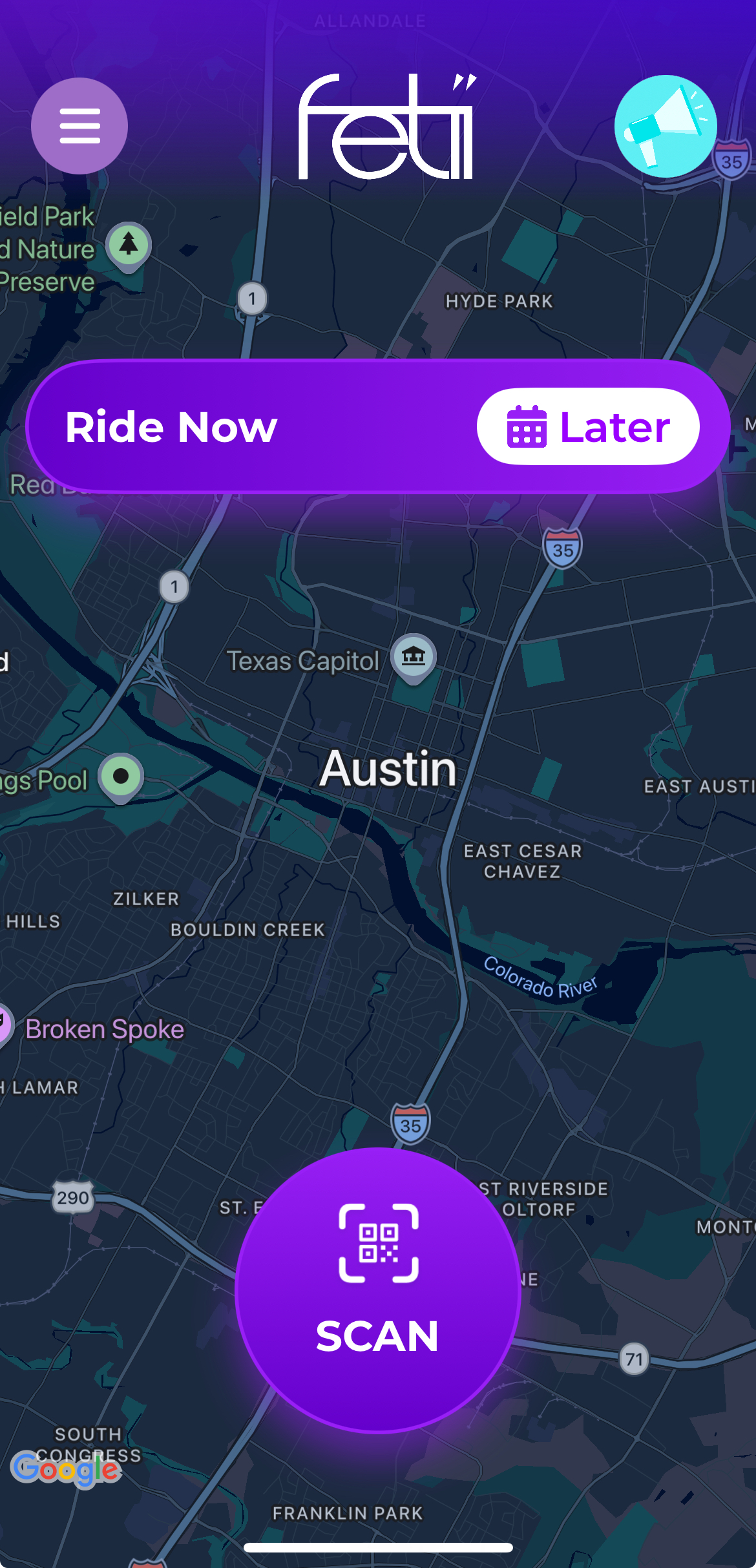 Fetii App Interface